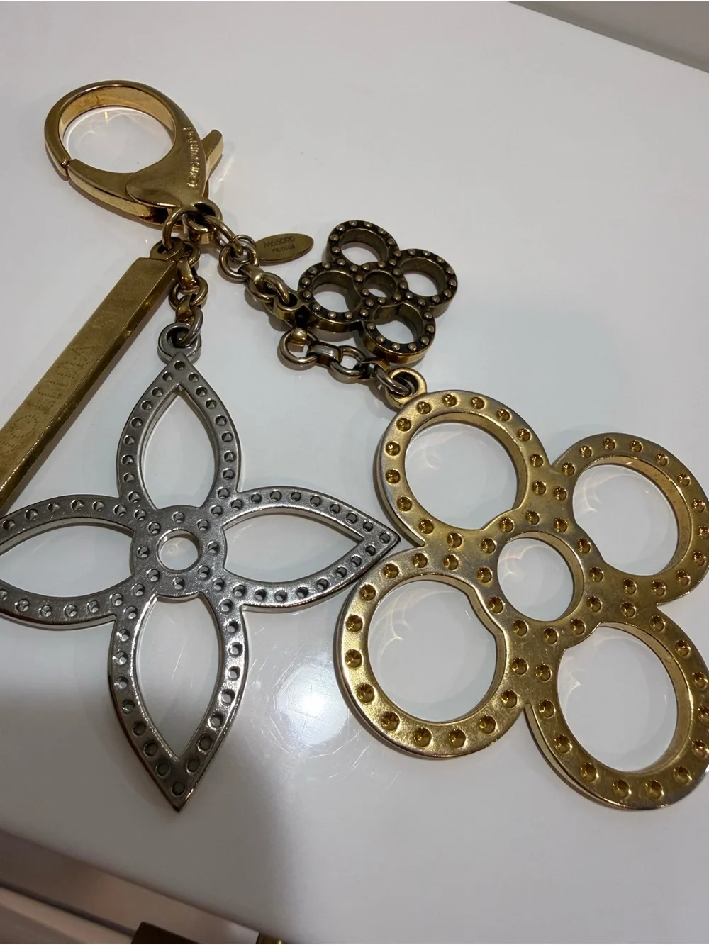 Louis Vuitton Gold & Silver Bag Charm